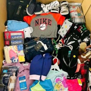 Mixed clothes and shoes